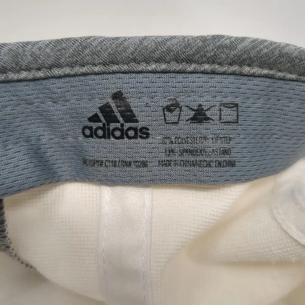 Adidas Baseball Cap White Gray One Size Climalite Strapback Curved Brim Hat